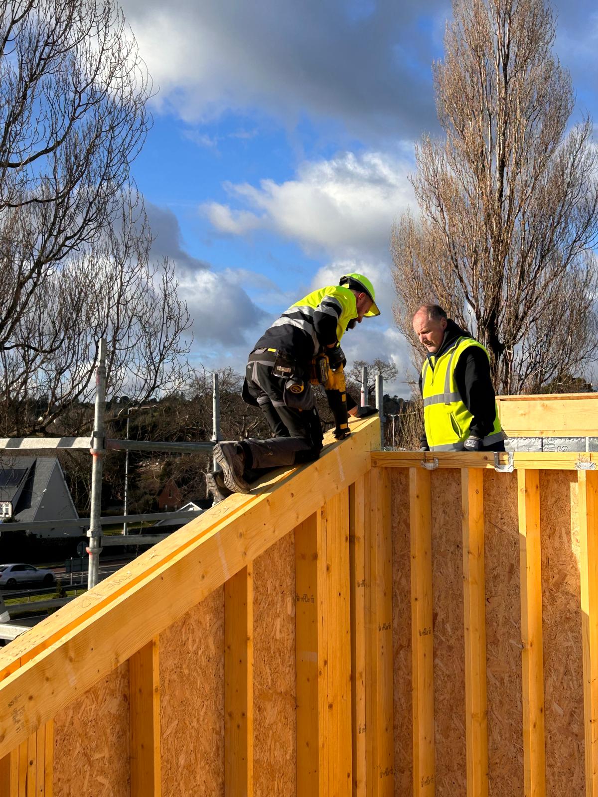 Roof installation work